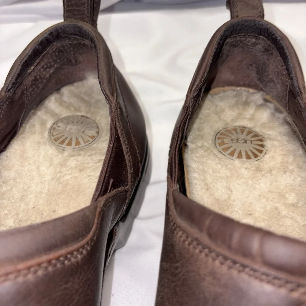 UGG Australia Westside Shoes Slip On Leather Shearling Lined 5323 Mens US 13